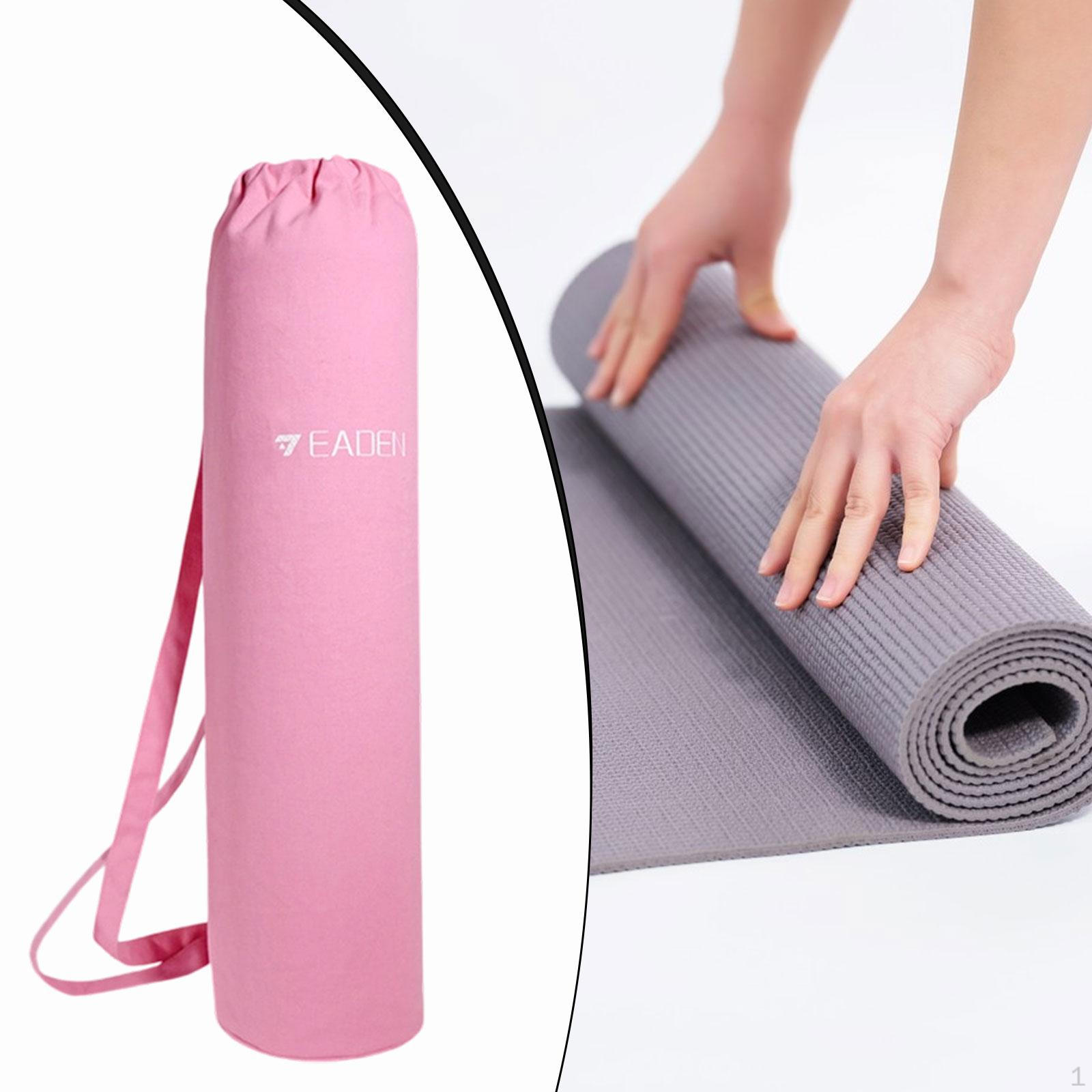 

Сумка-переноска для коврика Многофункциональный спортивный мешочек Холщовая наплечная сумка-тоут для путешествий, офиса Pink M