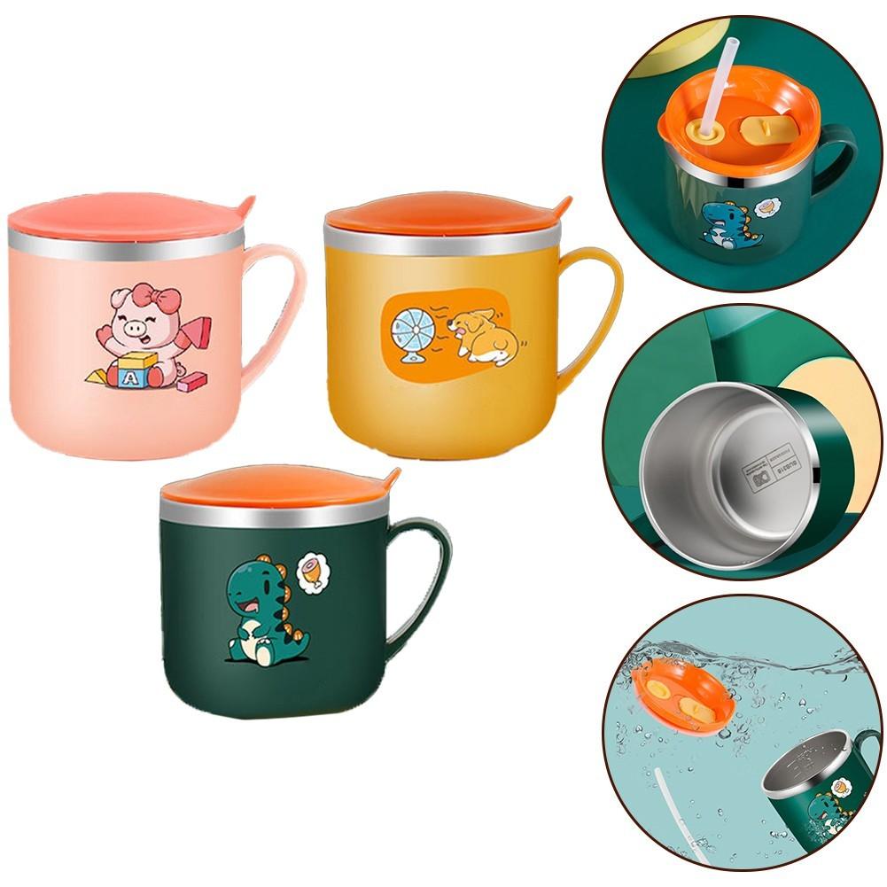 Steel Milk Cup Double Layer ML Stainless Steel 316 Stainless Steel Pink Yellow