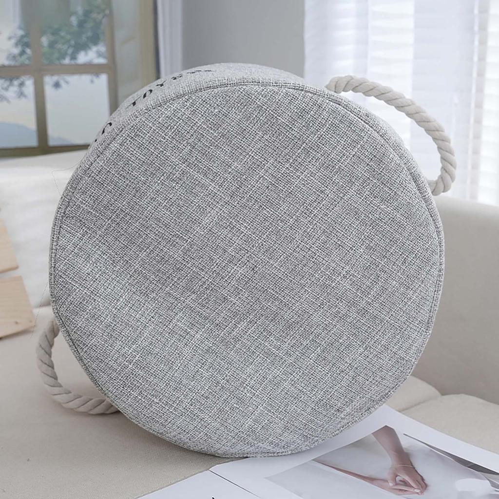 Large Canvas Dog Toy Storage Basket Spacious Circular Pet Toy And Accessory Organizer Without Battery