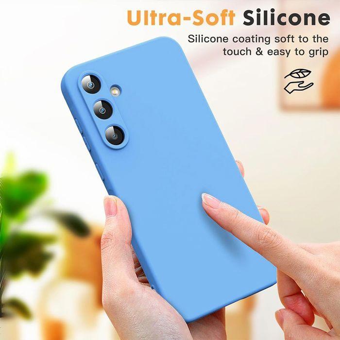 Coque de Protection - BOOLING - Samsung Galaxy A17 4G/5G - Silicone Liquide Slim Anti-Rayures - Bleu