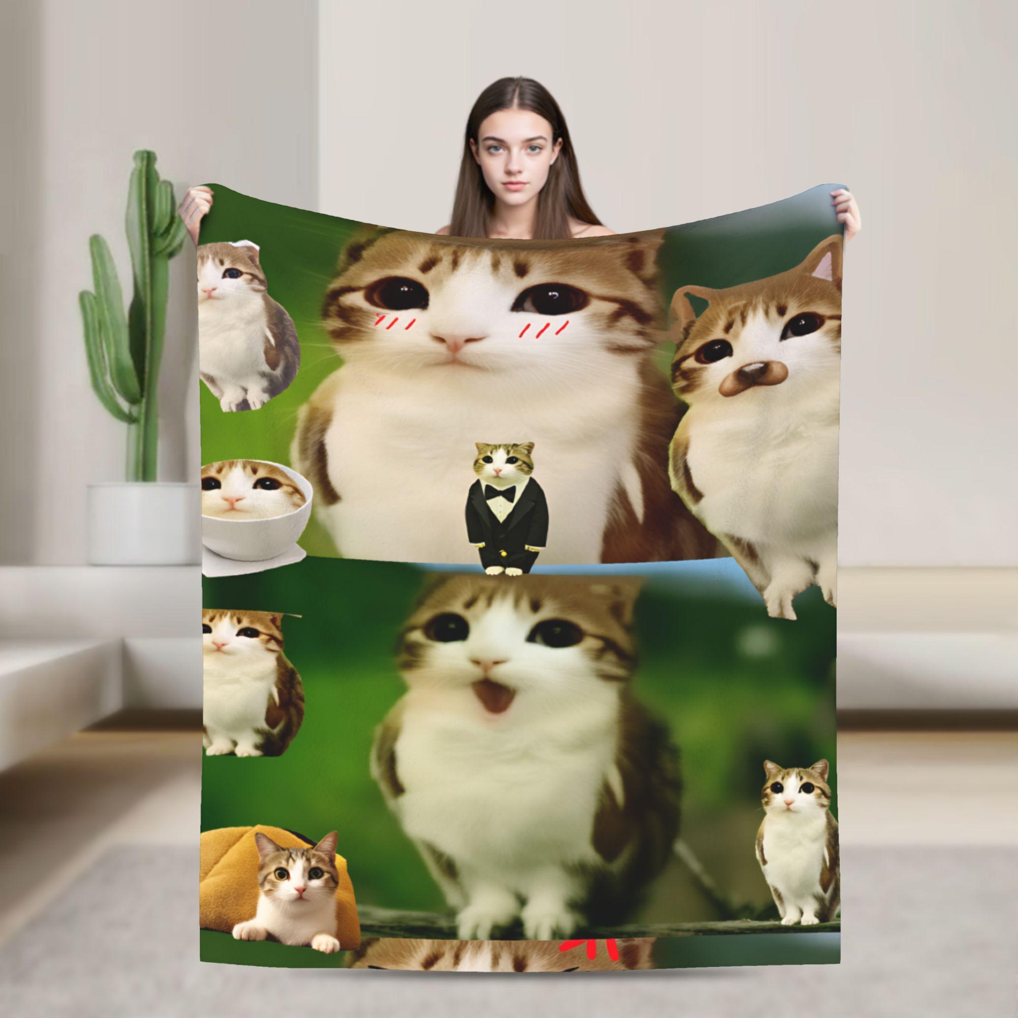 Exquisite Fashion Items Unisex Meowl Cat Squad Collage Blankets Quality Warm Comfy Throw Blanket Autumn Travel Bedroom Novelty Bedspread