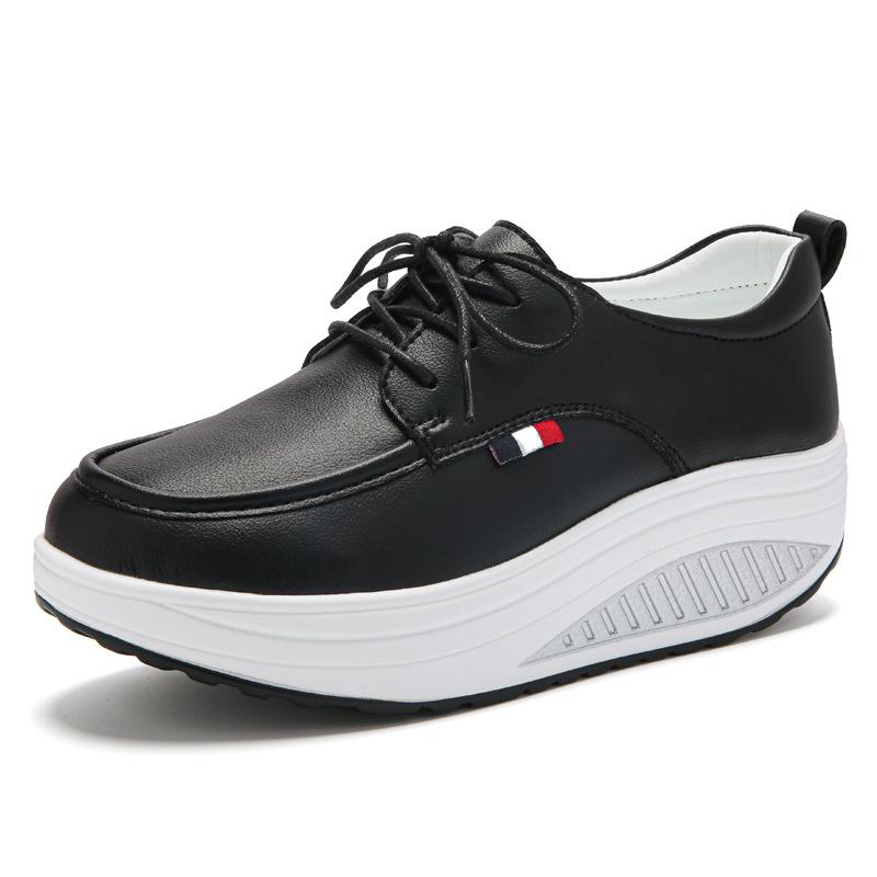 Mom Shoes Spring and Autumn New Casual Soft-soled Medium Sports Shoes Thick-soled Heightening Shoes