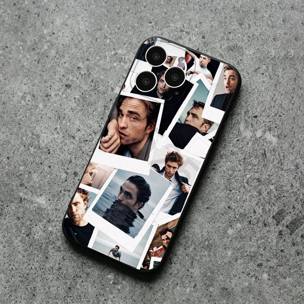Robert Pattinson Schauspieler Handyhülle Für iPhone 17,16,15,14,13,12,11,Plus,Pro Max,XS,X,XR,SE,Mini,6,7,Weiches Silikon Schwarze Hülle