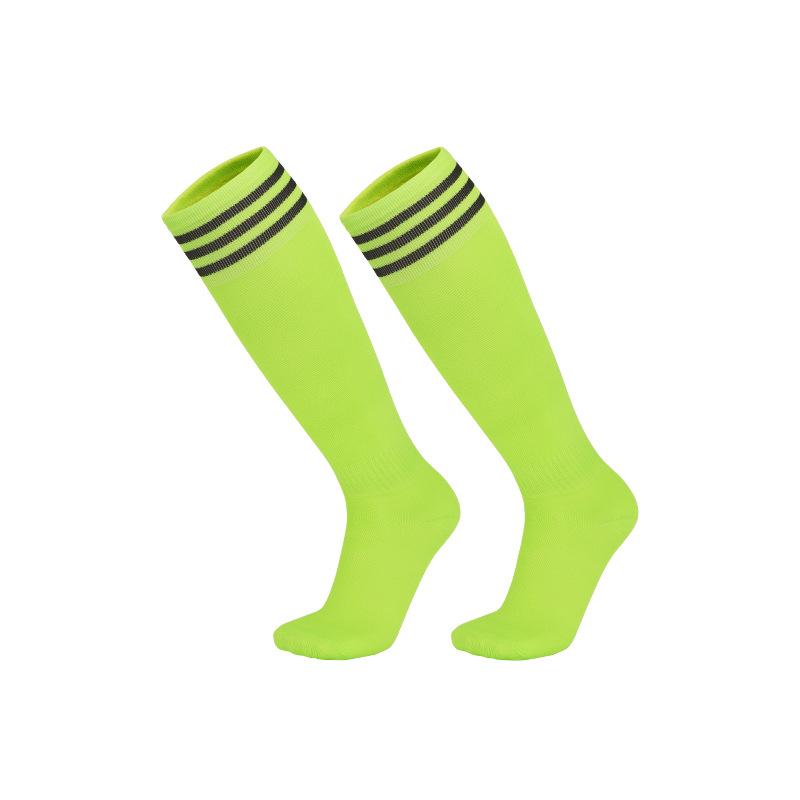 

2026 Thin Tall Football Socks Adult Sports Socks Breathable Sweat-absorbing Training Stockings Three-pole Socks M (shoe size 34-38) флуоресцентный зеленый