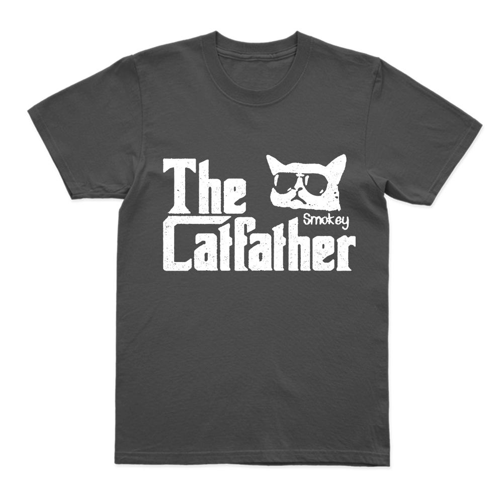 Coolmind U0129-T2  Exclusive Graphic Cat Print Men T Shirt Casual Funny Cat Print Men Tshirt Cool 100% Cotton Unisex Tee Shirts