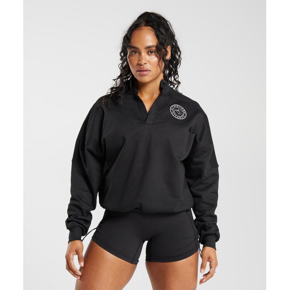 

GYMSHARK Legacy толстовка оверсайз черный B5A9W BB2J XXS