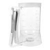 4-Cup Batter Mixing Jug Dispenser with Squeeze Handle Portion Control Non-Drip Pouring for Pancakes Waffles Cupcakes Crepes Mini