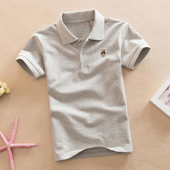 Dziecięcy Krótki Rękaw Lato Odzież Dziecięca Średnia Duża Dziecięca Koszulka Bawełniana Paski Koszulka Polo