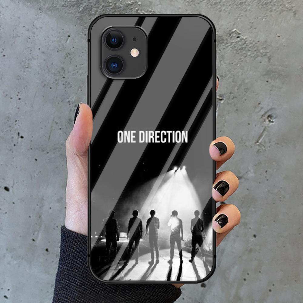 One Direction 1D Tempered Glass Phone Case Cover For IPhone 6 7 8 11 12 13 x xs xr pro max Plus Samsung Galaxy Xiaomi Redmi Tpu Hot 3D Cover