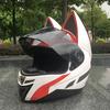 Motocross Men Helmet Women Lovely Motorcycle Helmet Original White Red Cat Helmet Casque DOT Approved Full Face Safety Helmet