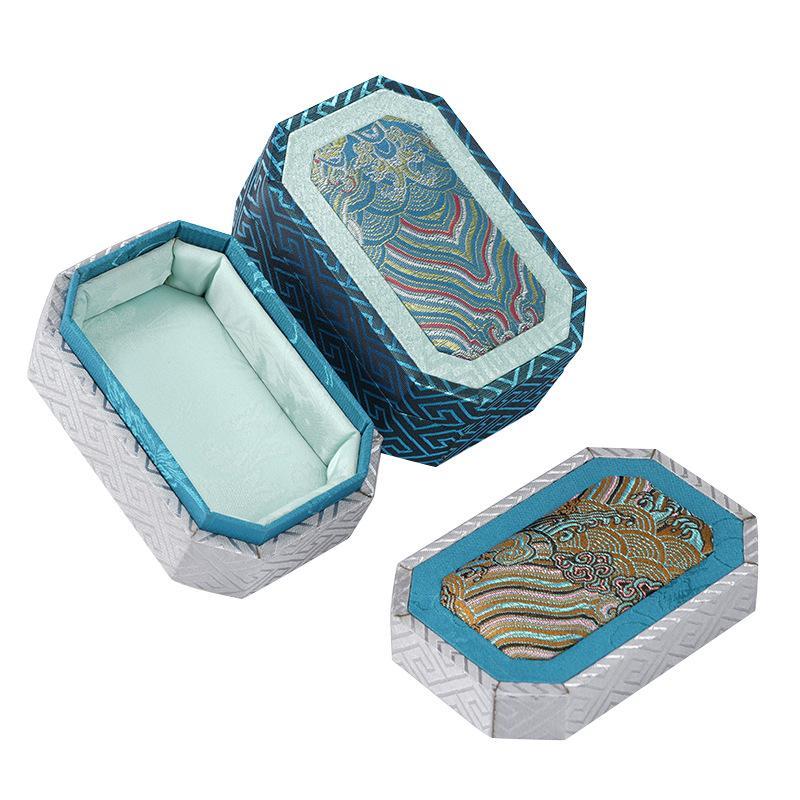 Antique Storage Box Easy To Maintain Oriental Jewelry Box Fabric Storage Box Wear-Resistant For Jewelry Storage