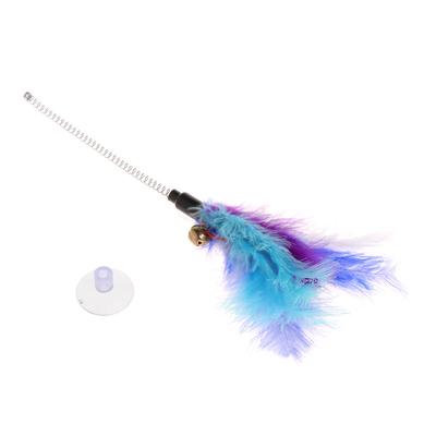 For Cat Feather Toys Suction Cup Feather Toys Pet Kitten Teaser Interactive Toys Pet Catcher Teaser Toys for Cat Indoor
