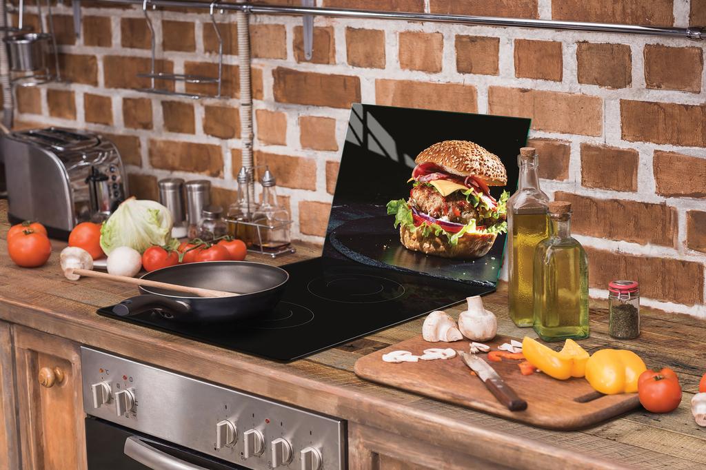 SZKLANA DESKA DO KROJENIA 40x30 HAMBURGER