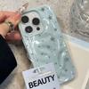 Minimalist Gray-Blue Star Wave 3D Irregular Wrinkle Phone Cases For iPhone 17 16 15 14 Plus 13 12 Air Pro Max Shockproof Glossy