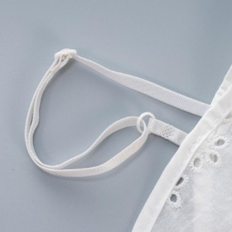 White Polyester Fashion Collar Insert Unique Patterns Lightweight Breathable Layering Piece
