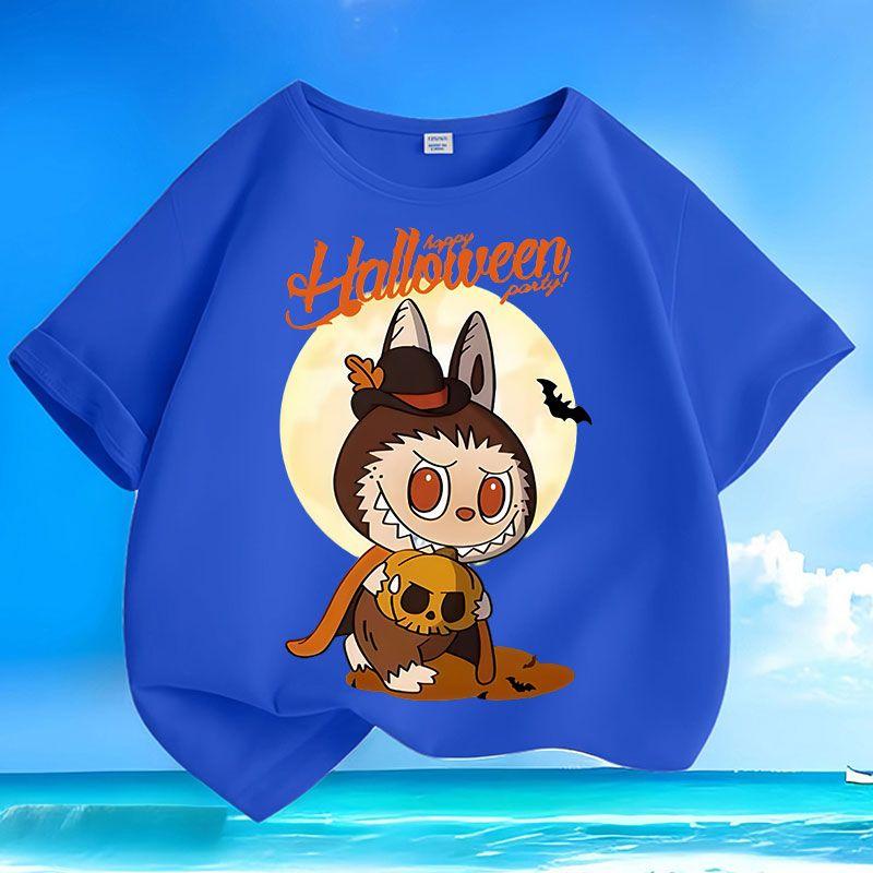 Children's Cartoon Pure Cotton Top, Summer Boys' and Girls' Casual Short-sleeved T-shirt