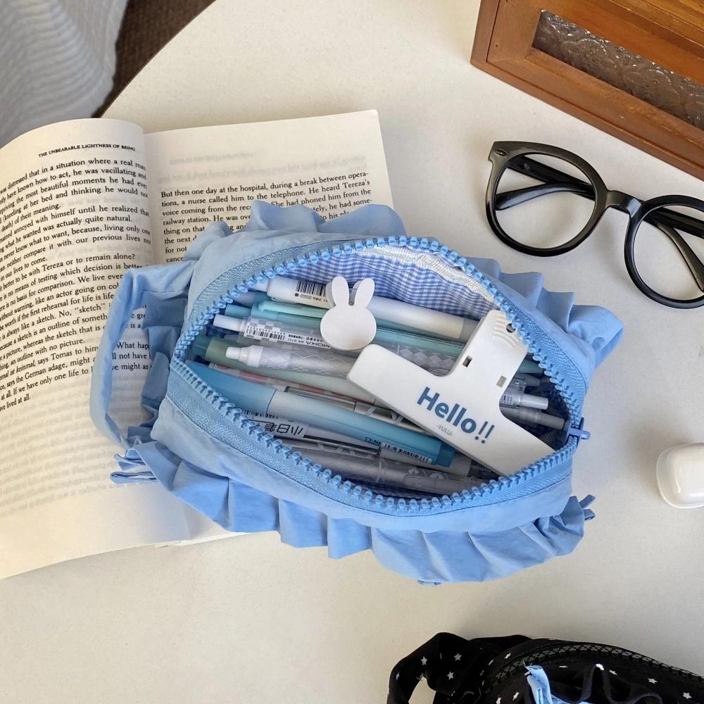 Large Capacity Korean Pencil Bag Cosmetics Storage Makeup Bag Stationery Storage Bag  School Office