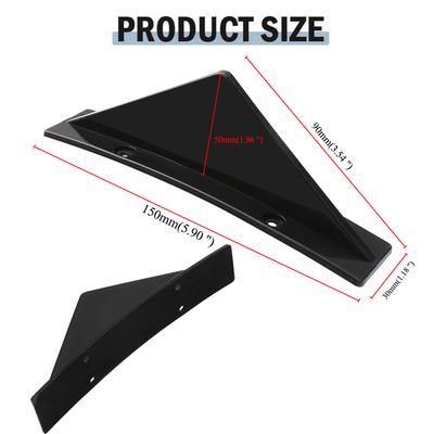 4pcs Universal ABS Car Modified Rear Bumper Diffuser Spoiler Rear Bumper Lip Diffuser Anti-collision Car Accessories
