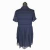 Diane von Furstenberg Sheer Shirt Dress 4 Women XL Navy No Lining Spring Summer Diane von Furstenberg(USED)