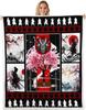 GUOYU Blanket Kids Japanese Geishas Fleece Throw Blanket Queen Boys Girls Cherry Blossoms Plush Blanket Japanese Style Sherpa Blanket Japanese