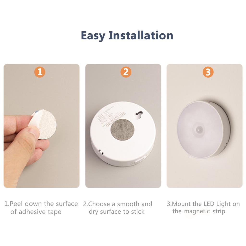 Cabinet LED Tap Light 2 Modes Touch Sensor Activated Night Light USB Rechargeable 3000K Counter Lighting with Magnetic Sheet for Bedroom Wardrobe