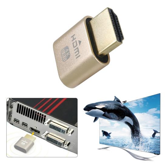 4K 3840x2160 60Hz Virtual HDMI-compatible Display Emulator Plug Headless Ghost EDID Dummy