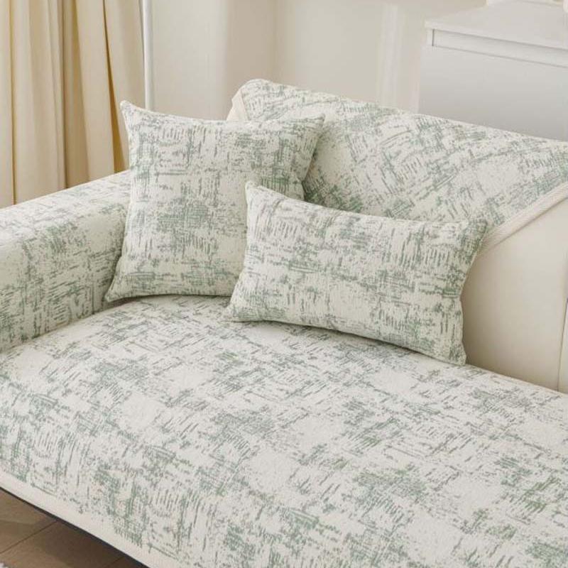 Luxury Soft Chenille Sofa Towel Univesal Anti-slip Sofa Cover for Living Room L-shaped Sectional Couch Cover, not a whole set