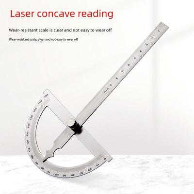 180° Stainless Steel Angle Ruler & Protractor for Woodworking and Design