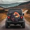 The Red Pattern Tire Cover Features A Majestic And Powerful Style, Suitable For Suvs, Off-Road Vehicles, Pickups, And Luxury Mod