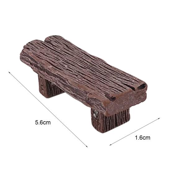 3шт ретро скамейки миниатюрный сказочный сад бонсай украшения кукольный домик украшения — фото 6