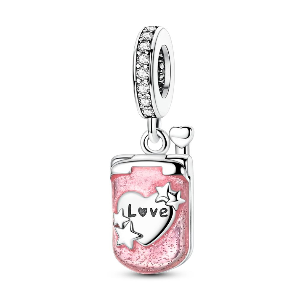 Rosa Serie Charms 925 Silber Originale Für Frau Anhänger Perlen Passend Armbandherstellung Modeschmuck