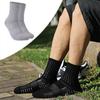 1/3 Pairs Mens Moisture Wicking Outdoor Hiking Work Wool Socks Compression Cushion Crew Socks Leisure Men Black  Grey Socks