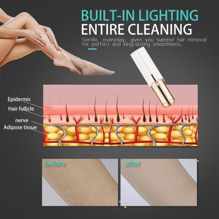 Elektrisches Enthaarungsgerät 10X2cm Weiß und Rosa