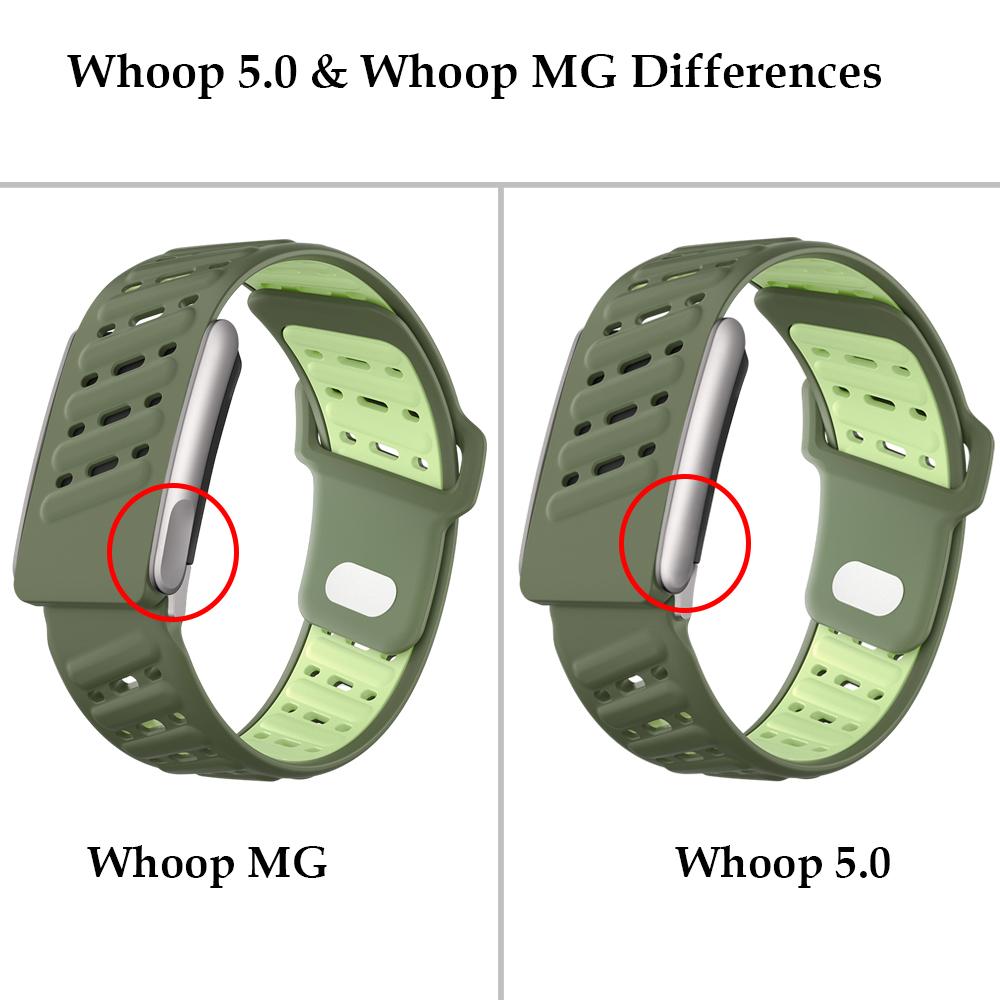 For WHOOP MG / WHOOP 5.0 Breathable Wrist Band Soft Slicone Sweatproof Adjustablle Rubber Band for Whoop 5.0 MG Wristband