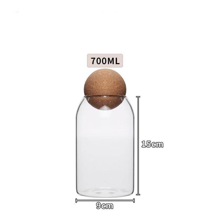 ZISIZ Spherical Glass Storage Jar Set