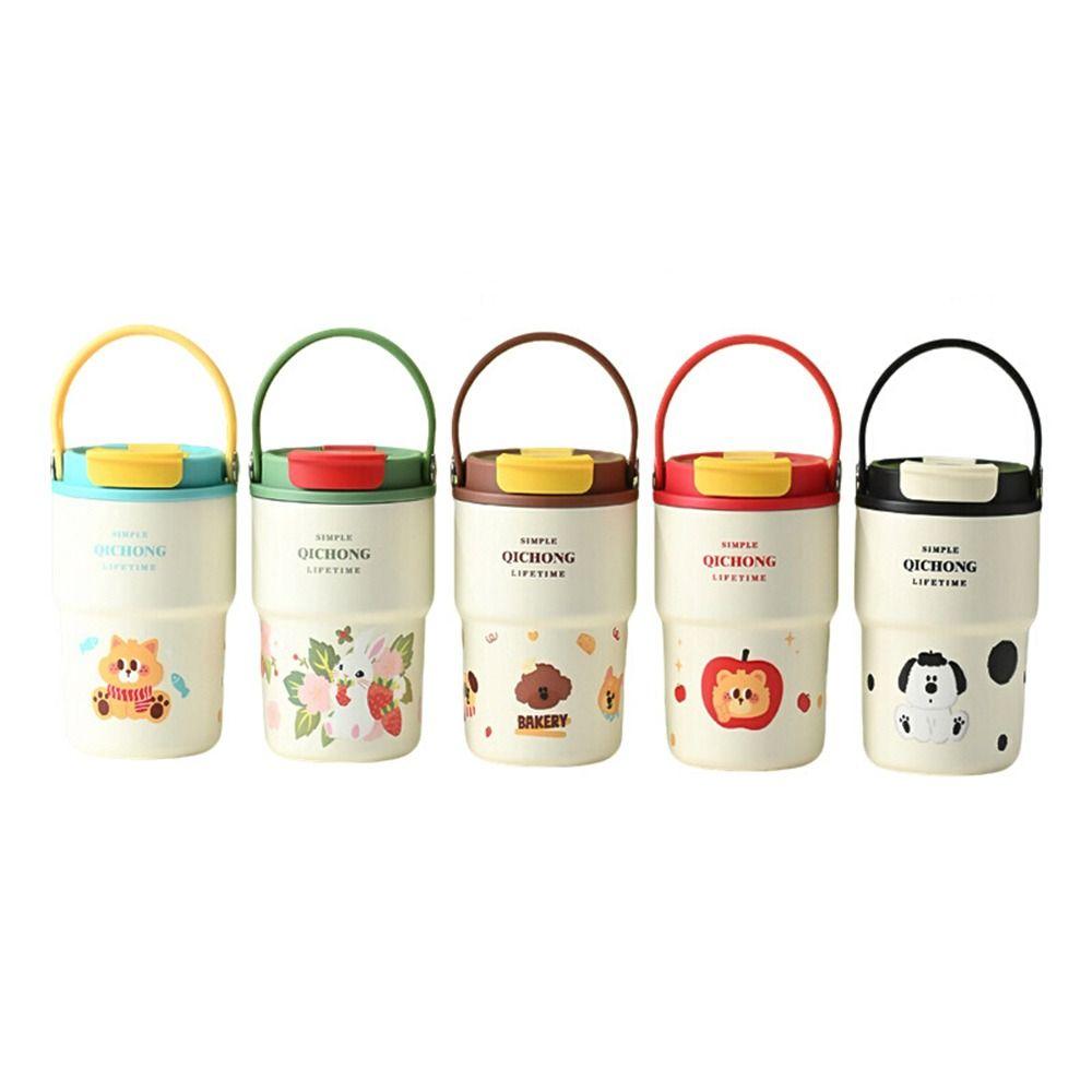 Handle Vacuum Mug 450ML 316 Stainless Steel Thermos Cup Portable Water Bottle Travel
