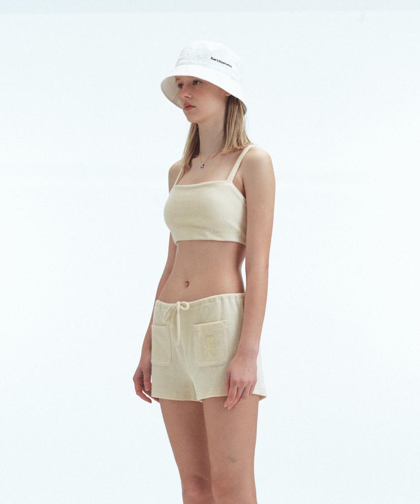 REST&RECREATION Reversible Nylon Bucket Hat - White