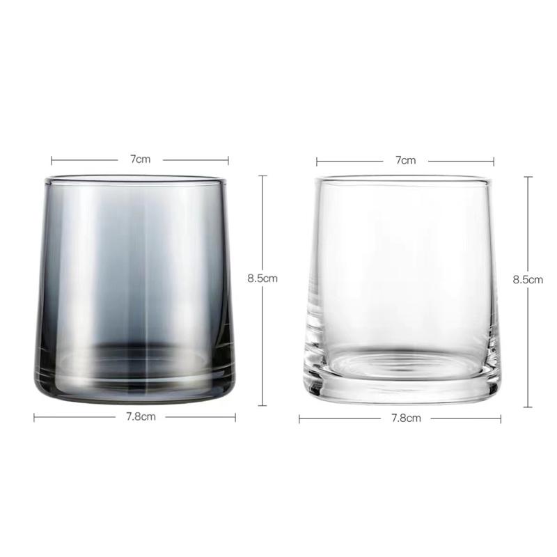 270ml 9.3oz Thickened Water Cup Simple Style Lemon Soda Water Cup Whiskey Glass Juice Cold Drink Mugs Light Luxury Wine Utensils
