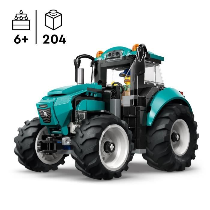 LEGO City 60498 Le Tracteur - Jeu de Construction pour Garçon ou Fille des 6 ans - Cadeau
