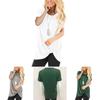 Stylish Women's Tunic Tops Short Sleeve Summer Loose Blouse Plus Size Shirt T-shirt