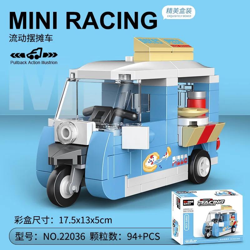 DIY Racing Auto Bus Engineering Fahrzeug Krankenwagen Zurückziehen Modell Bausteine Ziegel Spielzeug Kinder Jungen Kompatibel Mit