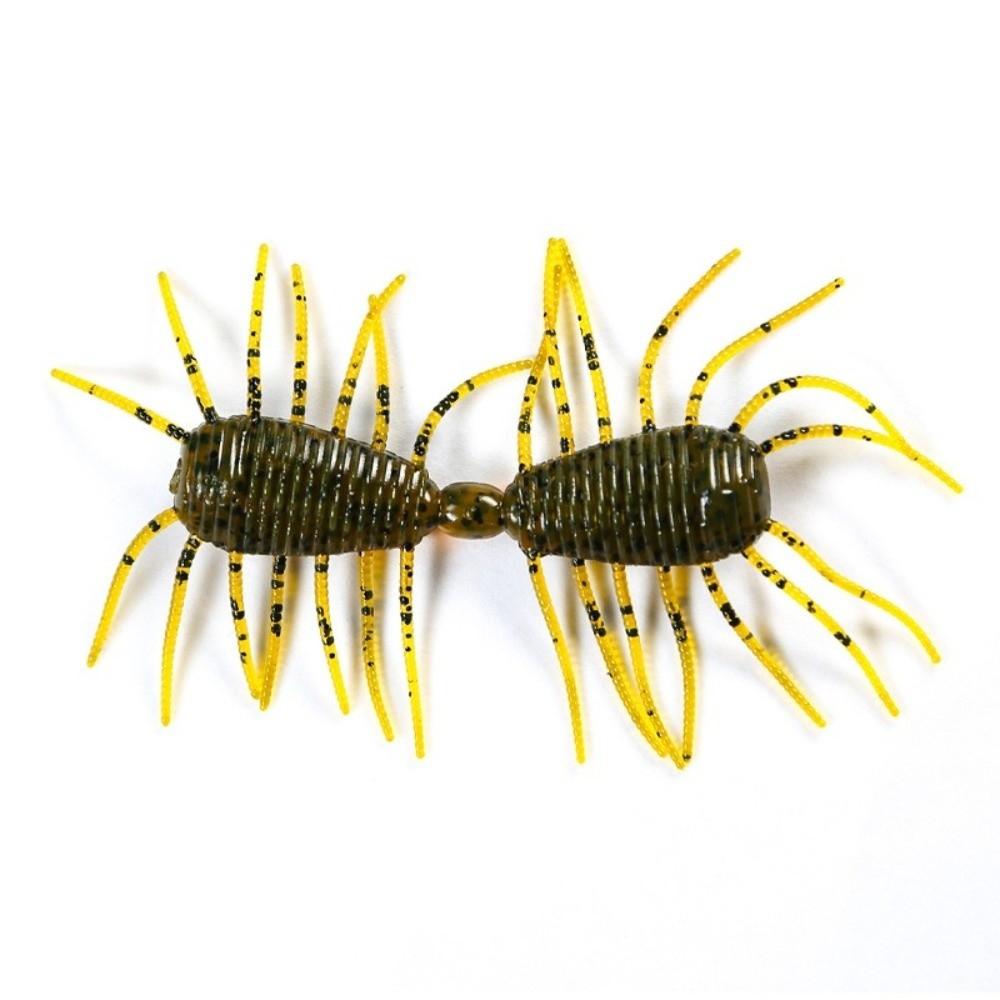 8pcs Silicone Material Fishing Artificial Lures 51mm Length Silicone Baits  For Pike Fishing