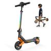 Hopfällbar barnsparkcykel iScooter K6, en 150W motor, ett 21,6V 2,6Ah batteri, en topphastighet på 16 km/h, en räckvidd på 9 km och 6,5-tums hjul