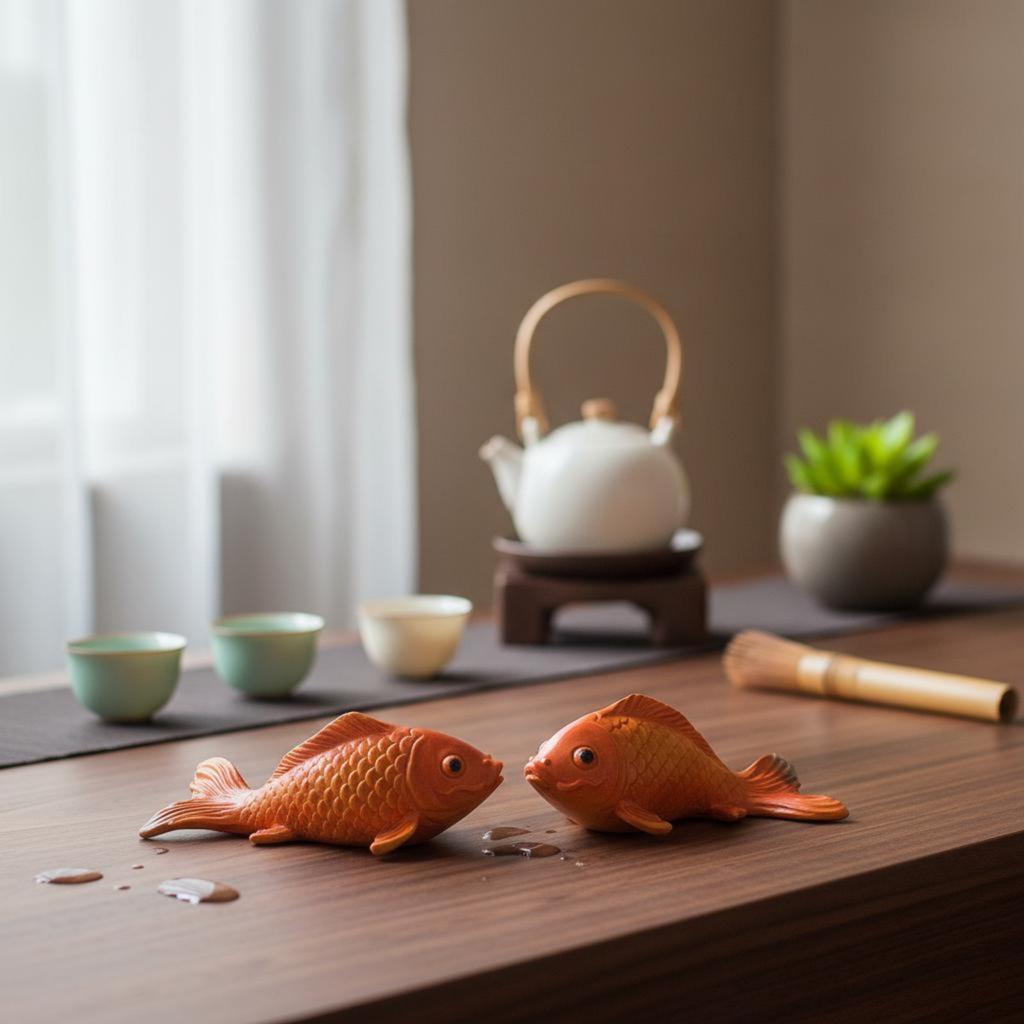 Color Changing Brew Pet Artisanal Look Color Changing Aquatic Creature Figurine Desktop Decoration for Office Desk