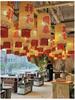 Catering Skewer Shop Decoration: Bamboo Woven & Oil Paper Lantern Chandelier for Restaurant, Hotel, Lobby, and Market in Ancient Style.