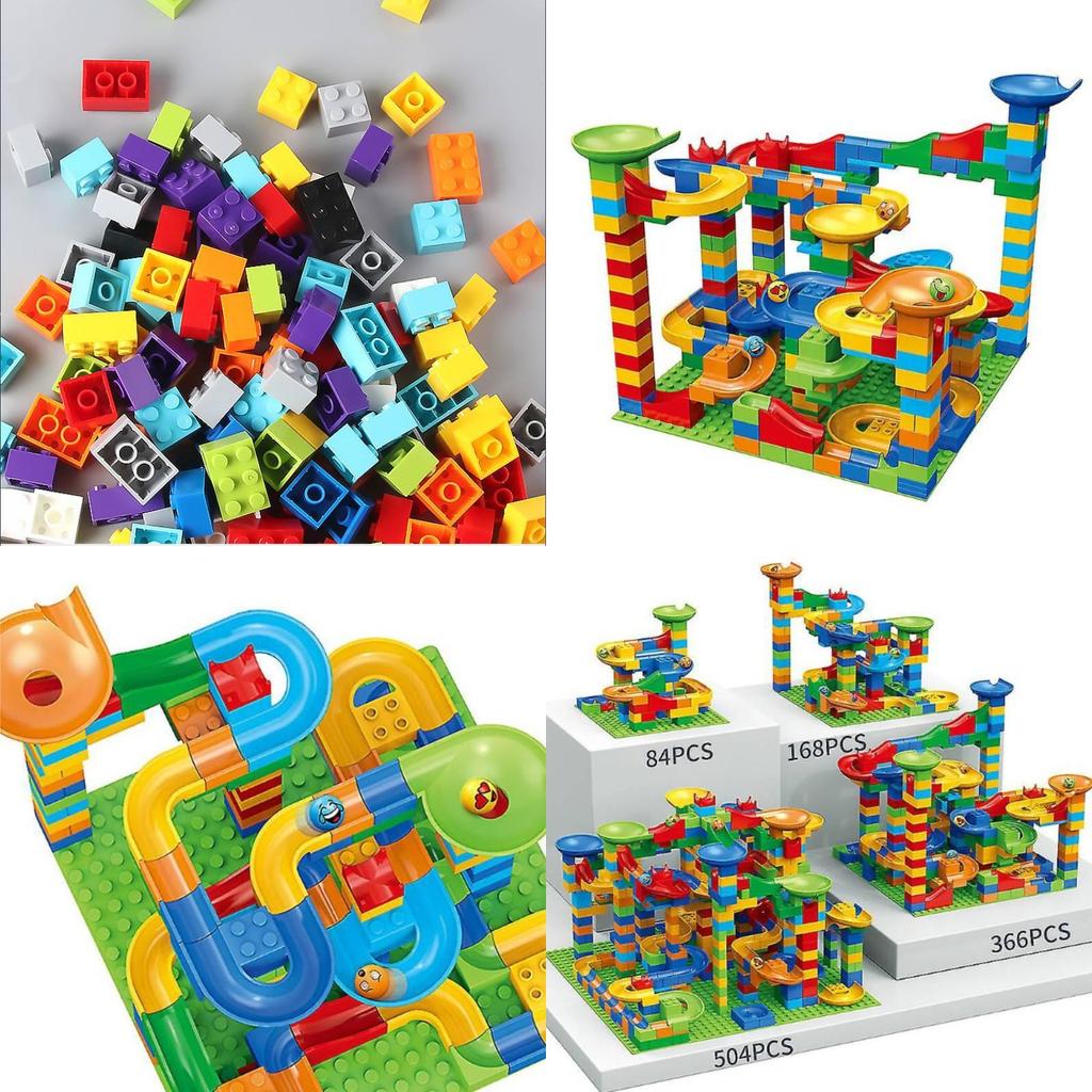 Marmor Rennbahn Bausteine Set Mit Abs Kunststoff Für Kinder Diy Spaß Pädagogisches Spielzeug