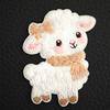 4Pcs Diy Decorative Self-Adhesive Sticker White Sheep Embroidery Patch For Tablet Mobile Phone Case Accessories Children'S Gifts