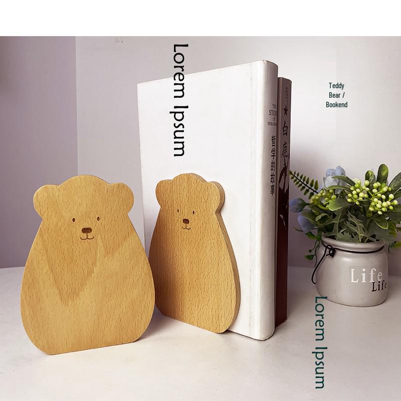 Solid Wood Desktop Book Stand and Organizer