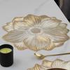 Hot Sale Lotus Shape Table Placemats Tableware Place Mat Oil Heat Resistant Waterproof Washable PVC Tableware Mat