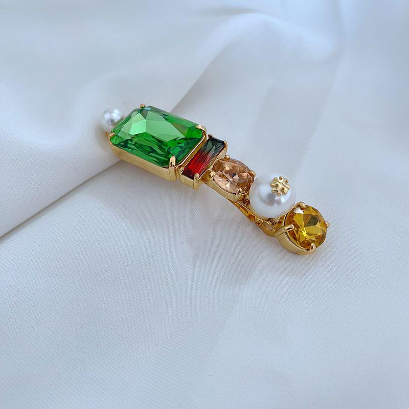 

Роскошная европейская и американская геометрическая заколка для волос со стразами и жемчугом